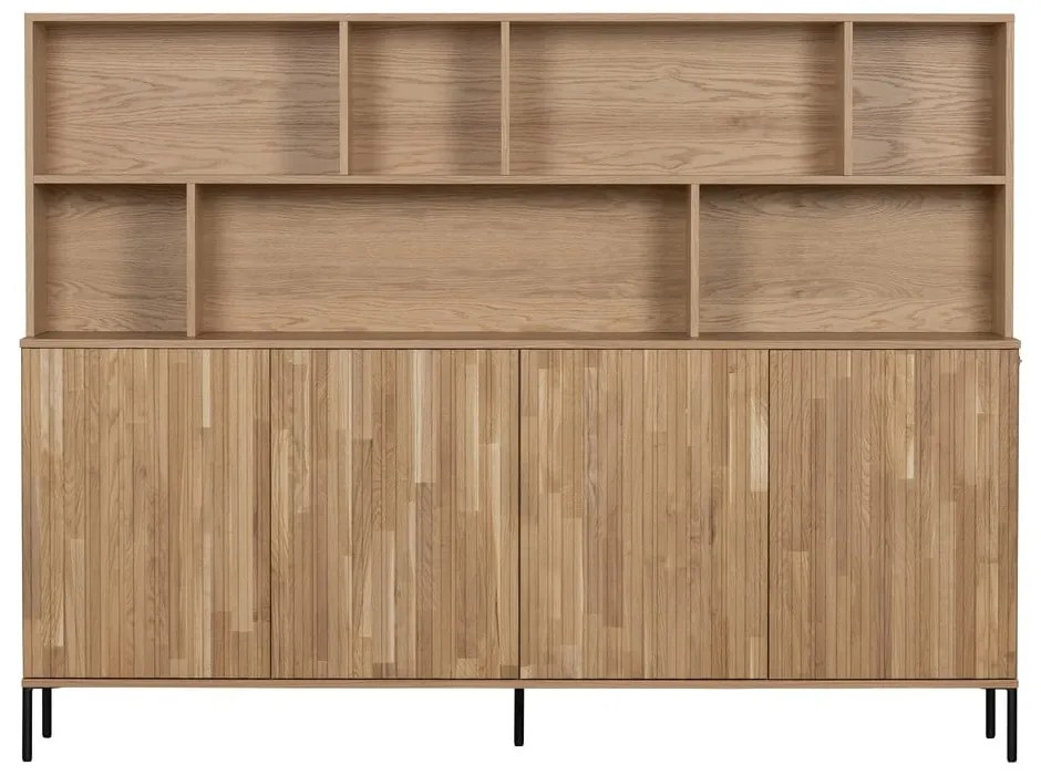Bibliotecă din lemn de stejar 200x150 cm Gravure – WOOOD