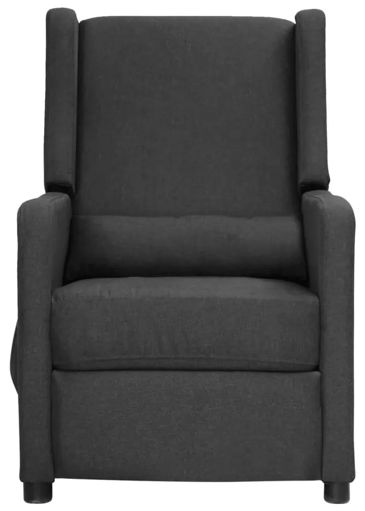 339011 vidaXL Fotoliu de masaj, gri închis, material textil