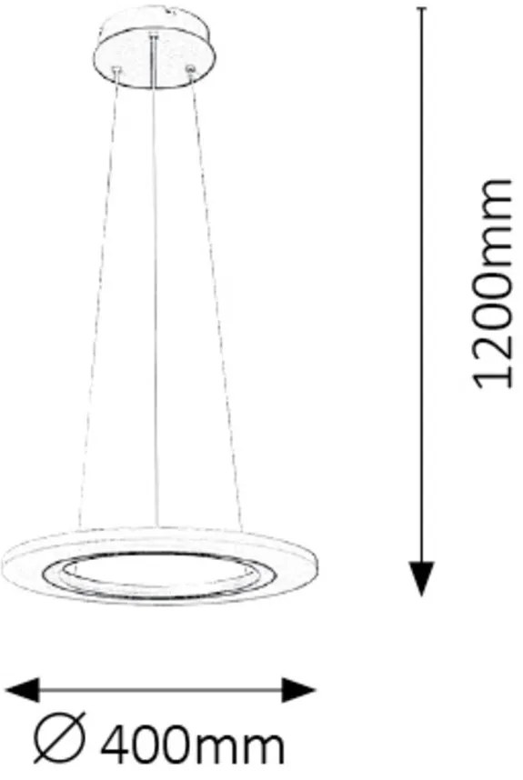 Lustra inelara LED camera de zi, sufragerie, dormitor Adrienne 2428 RX
