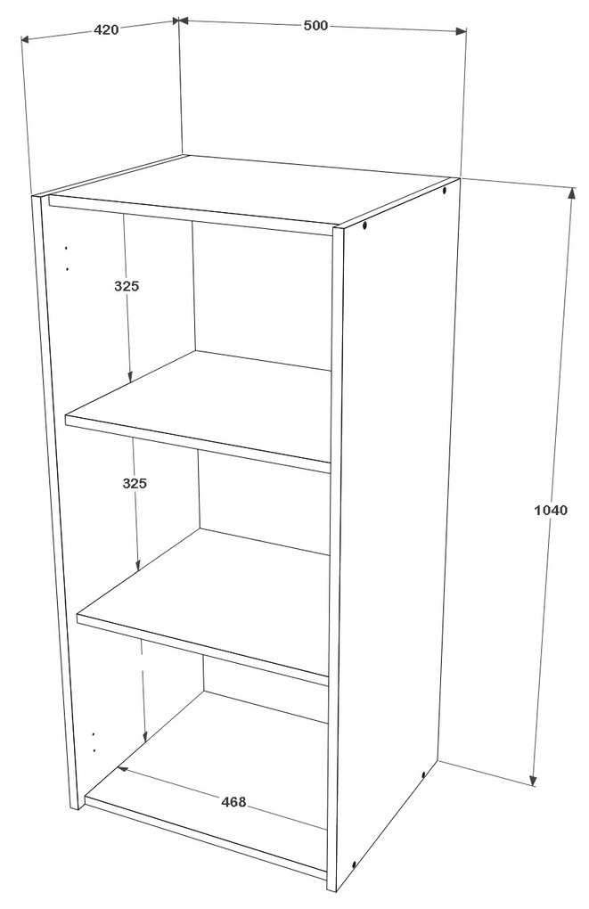 Dulap suspendat Malmo, 1 Usa, Stejar Artisan/Argila, 50 x 42 x 104 cm
