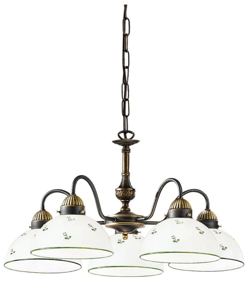 Lustră pe lanț Kolarz 731.85.20 NONNA 5xE27/75W/230V verde