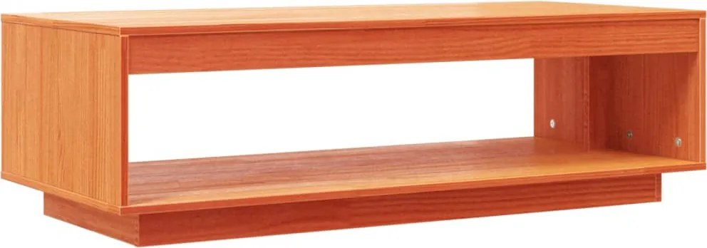 vidaXL Măsuță de cafea, maro ceruit, 110x50x33,5 cm, lemn masiv pin