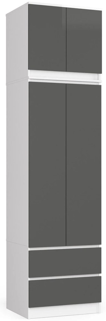 Suprastructură pentru dulap Sashka II (Alb + gri). 1070866