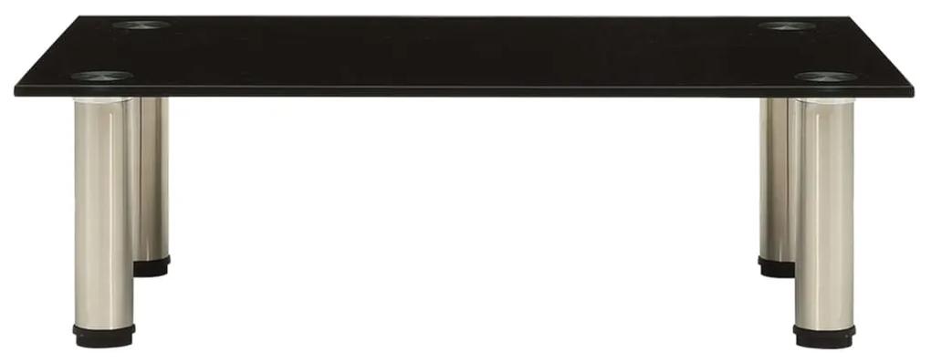 322761 vidaXL Suport TV, negru, 60 x 35 x 17 cm, sticlă securizată