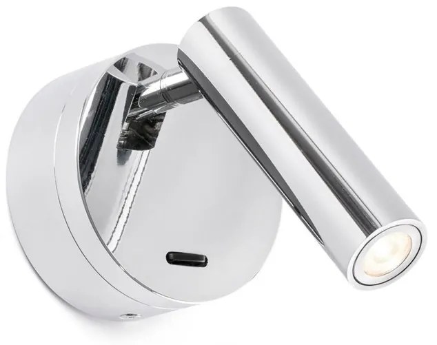 Aplica moderna cu reader LED design minimalist BOC chrome