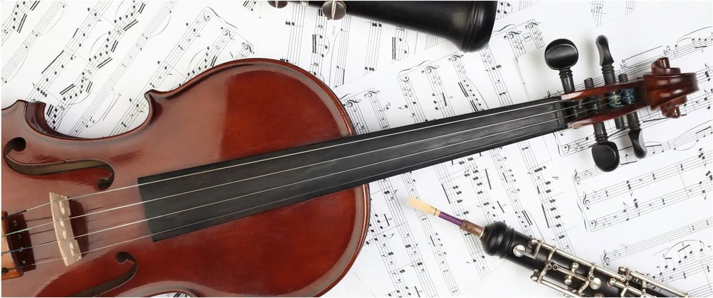 Tablou - Unelte muzicale (120x50 cm)