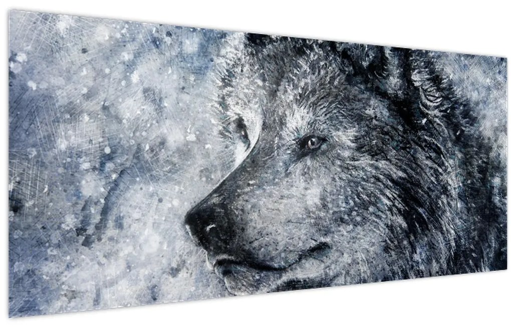 Tablou - Lupul din desene animate (120x50 cm)