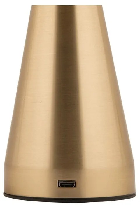 Veioză aurie LED cu intensitate reglabilă cu abajur din metal (înălțime 20,5 cm) Rachel – Leitmotiv