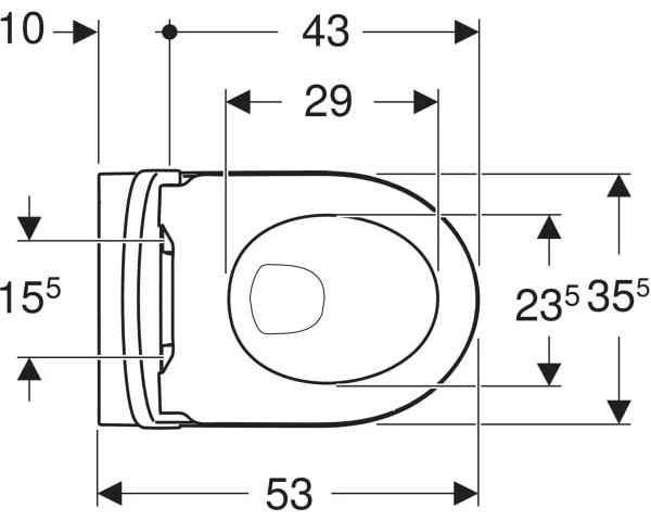 Set vas wc rimless suspendat, alb mat, Geberit iCon, cu capac soft close din duroplast