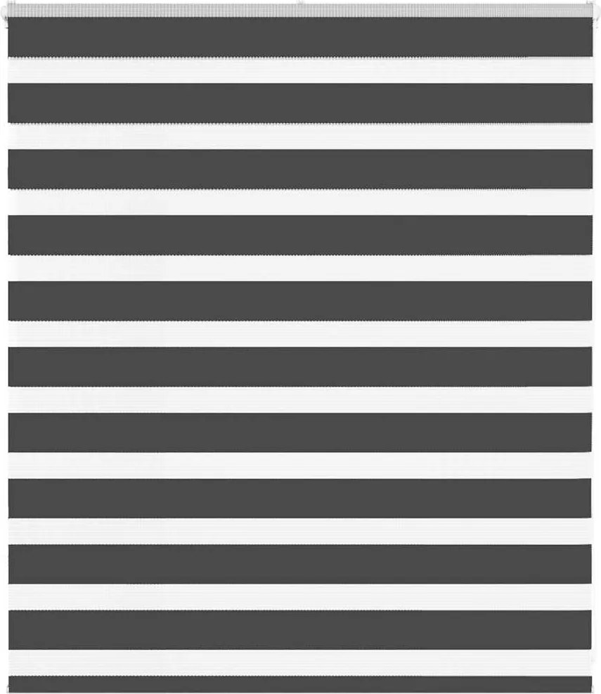 vidaXL Jaluzea tip zebra neagră lățime țesătură 125,9 cm poliester