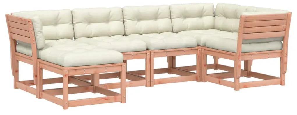 3217038 vidaXL Set canapele de grădină cu perne, 6 piese, lemn masiv Douglas