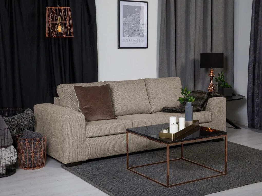 Canapea Scandinavian Choice B110Numărul de locuri: 3, Beige, 234x91x86cm, Tapiterie, Picioare: Lemn