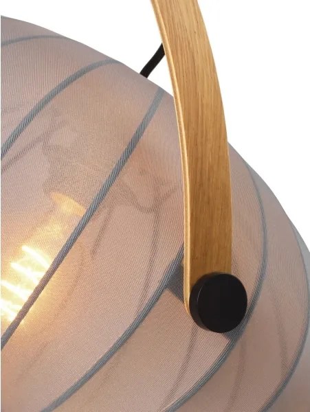 Halo Design 746354 - Lustră suspendată pe cablu DC 1xE27/40W/230V Ø 40 cm gri/stejar