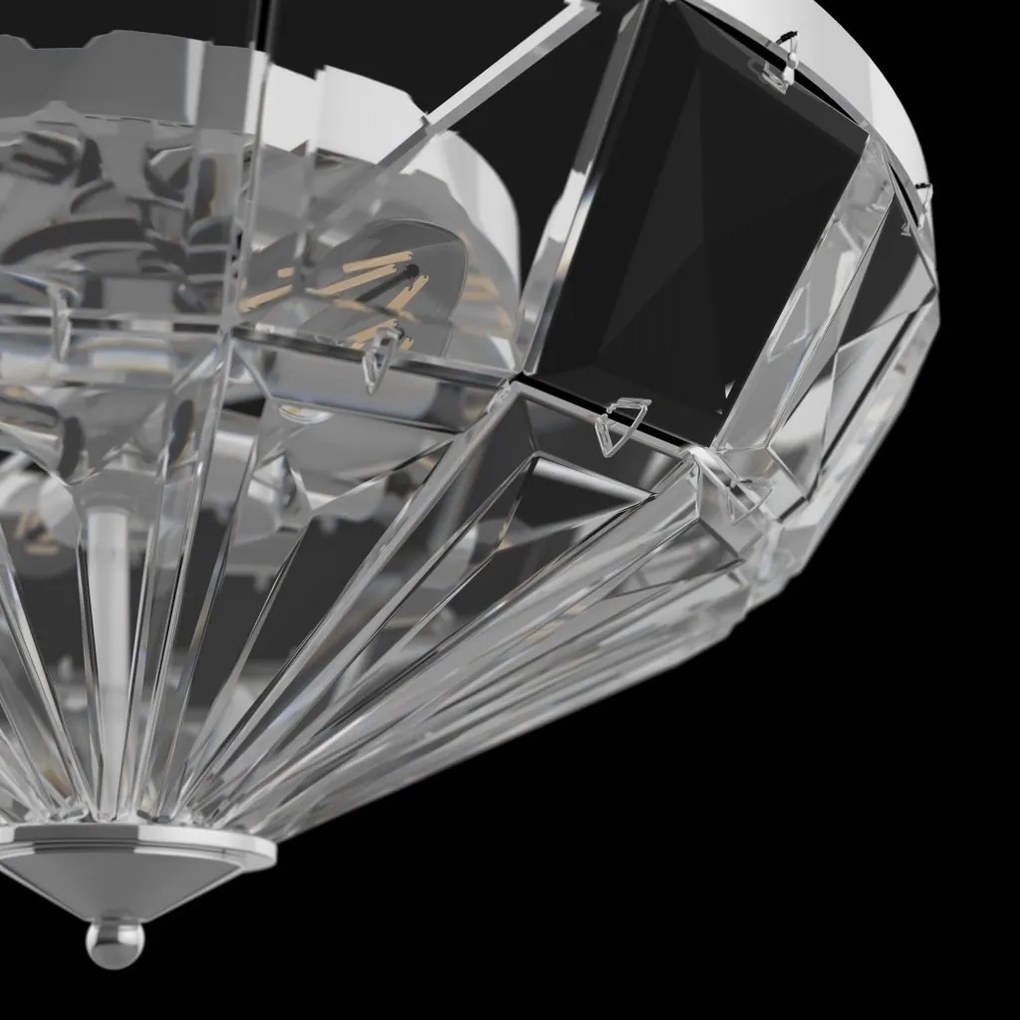 Lustra aplicata design neoclasic Facet crom 48,6cm