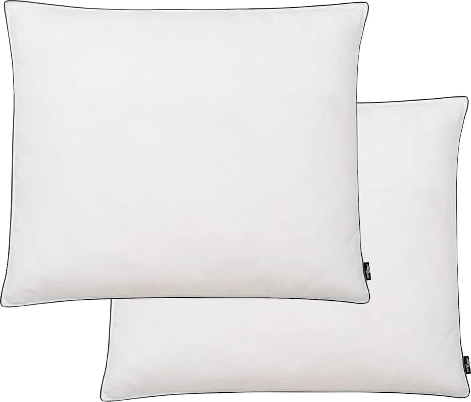 vidaXL Perne cu umplutură din puf/pene, 2 buc., 70 x 60 cm, alb