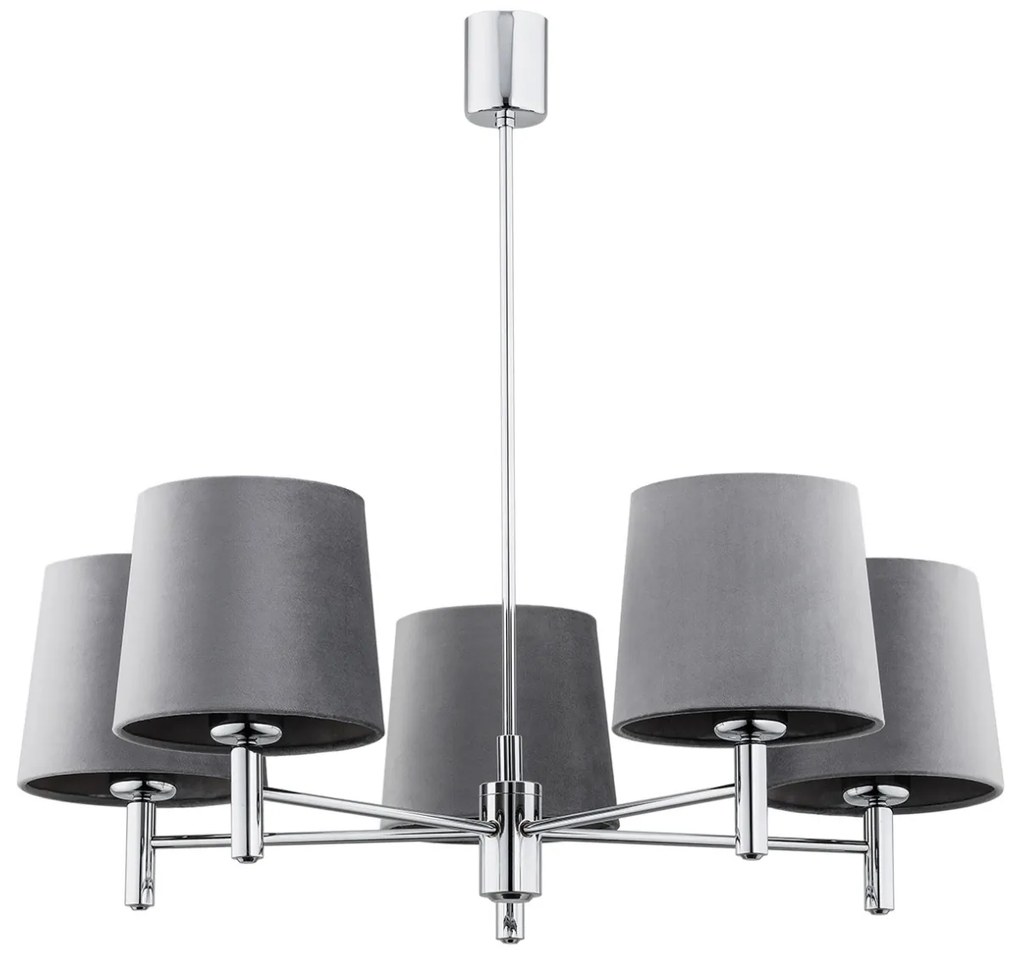 Candelabru modern design elegant BOLZANO 5L gri