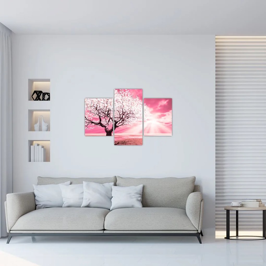 Tabloul cu pomul roz (90x60 cm)