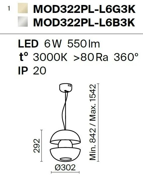 Pendul LED, lustra design modern Rebel alama