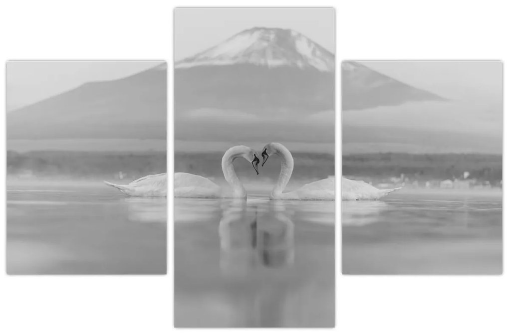 Tablou - Lebede îndrăgostite (90x60 cm)