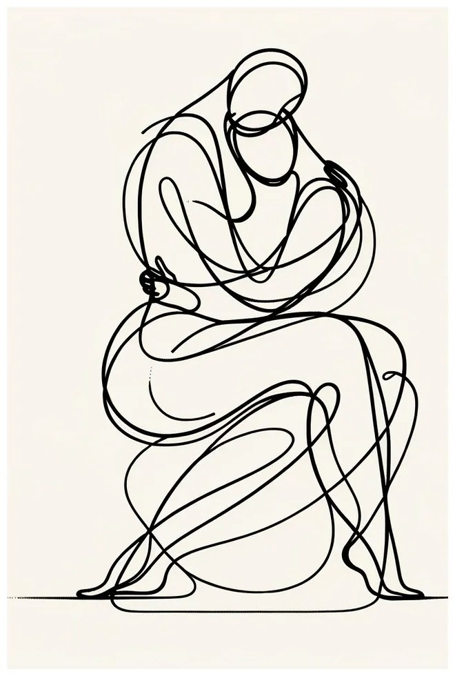 Tablou linii abstracte în repaus