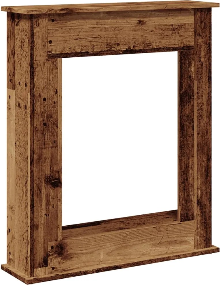 vidaXL Mască de șemineu, lemn vechi, 75x20x87,5 cm, lemn prelucrat