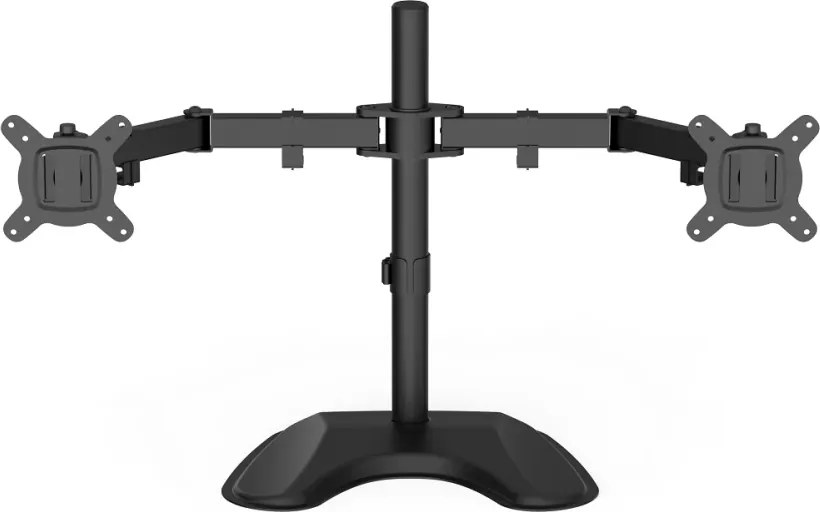 Suport Monitor Dublu de Birou Ergonomic – Stabilitate, Flexibilitate și Design Premium, Negru