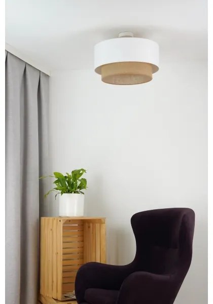 Lustră aplicată Duolla BOHO 1xE27/15W/230V d. 45 cm alb/maro