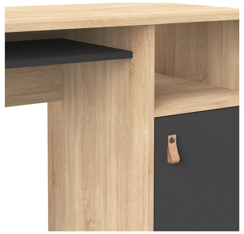 Birou cu blat cu aspect de lemn de stejar 50x115 cm Oxford – TemaHome