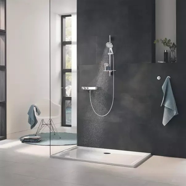 Para de dus Grohe Rainshower SmartActive 3 functii auriu periat Cool Sunrise