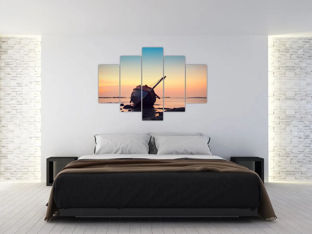 Tablou - Nava naufragiată (150x105 cm)