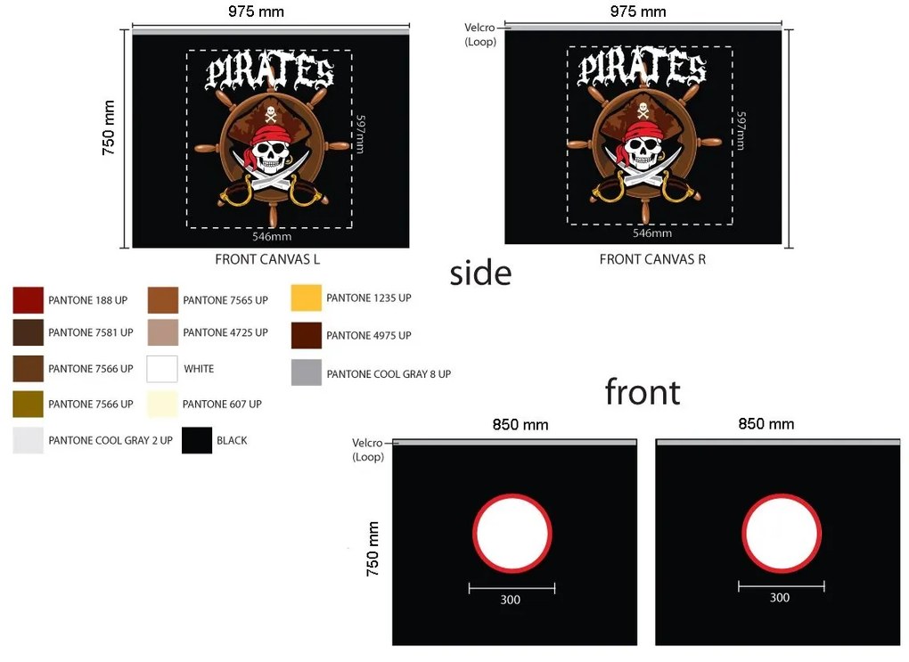 PINO PAT SEMI-INALT + slide și cortină Pirate.