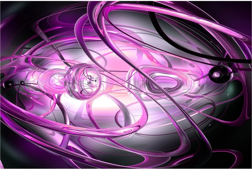 Tabloul cu abstracție frumoasă în violet (90x60 cm)