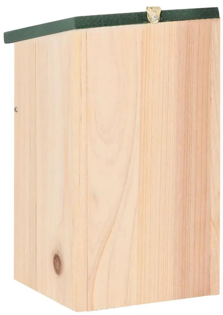 Casute de pasari, 4 buc., 12x12x22 cm, lemn