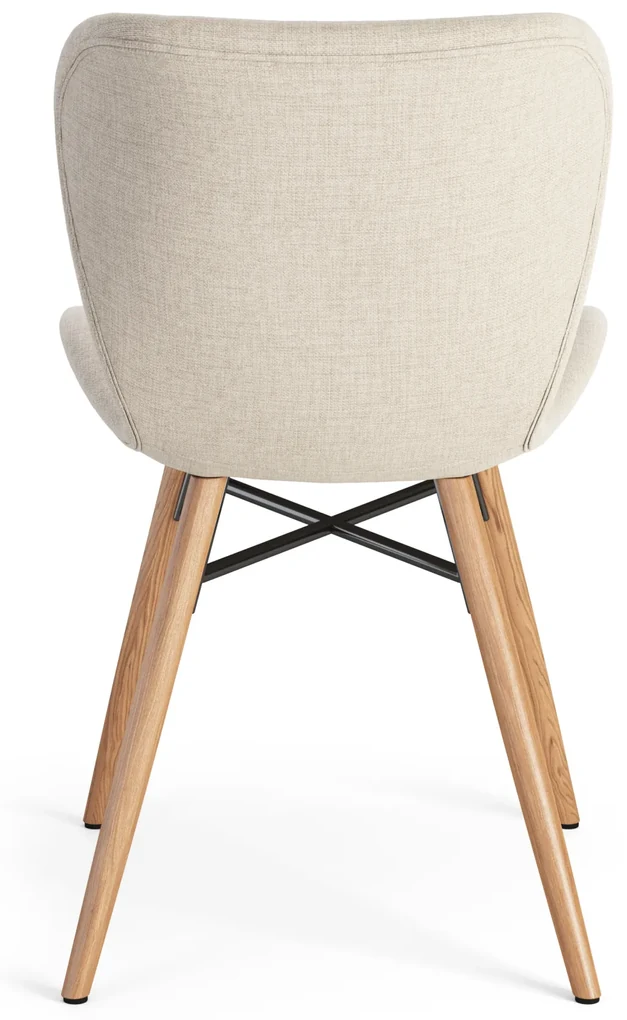 MAZZONI EXPORT ALTEA Bej (material Rio 40)/picioare stejar natural - SCAUN MODERN PENTRU LIVING/SUFRAGERIE/BUCĂTĂRIE/BIROU