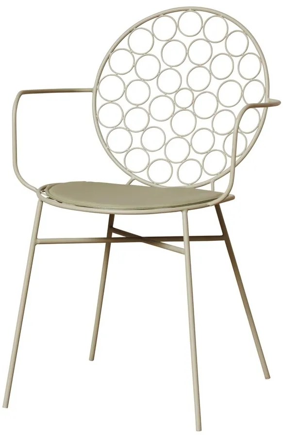 Scaun de exterior, verde, din metal, Bubble