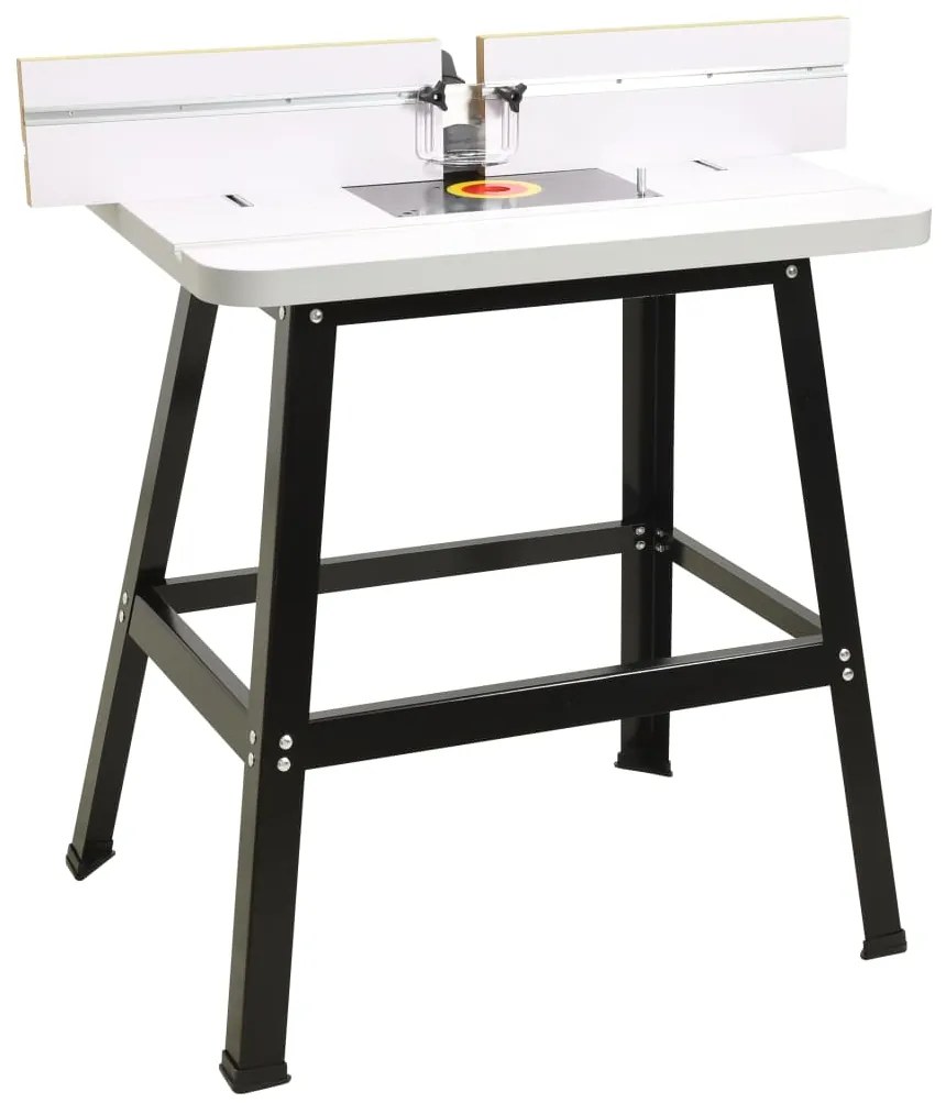 vidaXL Masă router, 81x61x88 cm, oțel si MDF