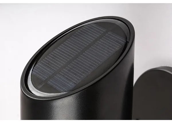 Rabalux 77030 - Lampa solară LED de perete LUTTO LED/1W/3,7V IP44 negru