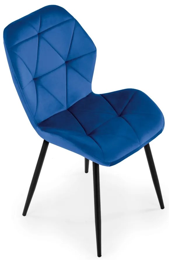 Scaun de bucaterie Pelor, albastru/negru