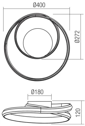 Redo 01-4354 - Aplica de perete LED reglabilă TORSION LED/30W/230V, alb