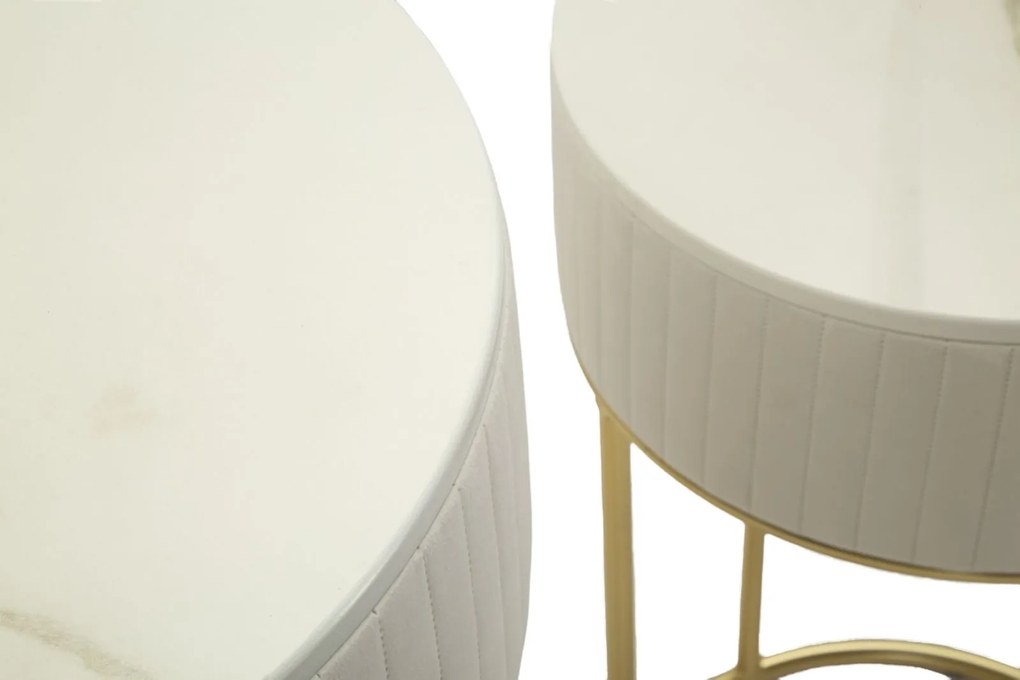 Mauro Ferretti Set De 2 Masute Inalte Cm Ø 50X90-40X68 | Aosom Romania