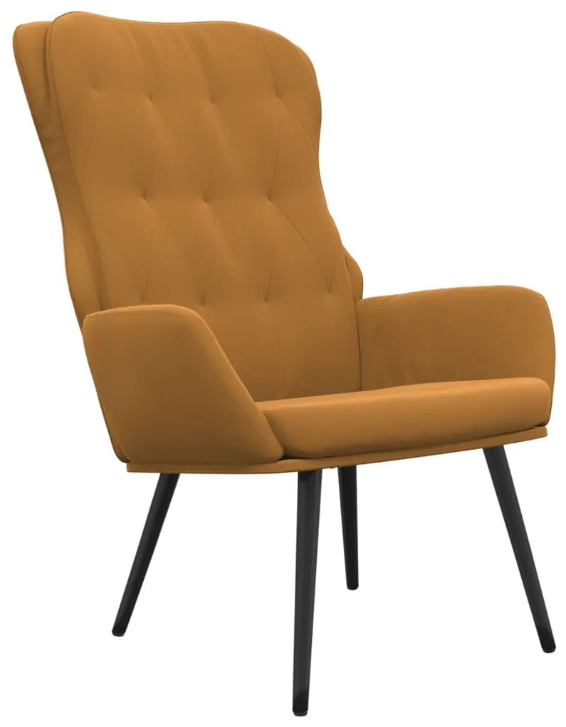 341237 vidaXL Scaun de relaxare, maro, catifea
