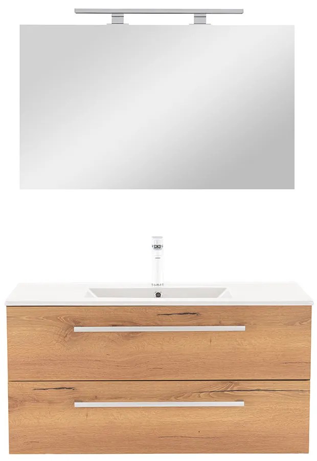 Mobilier complet de baie Vario Clam 100 antracit-stejar