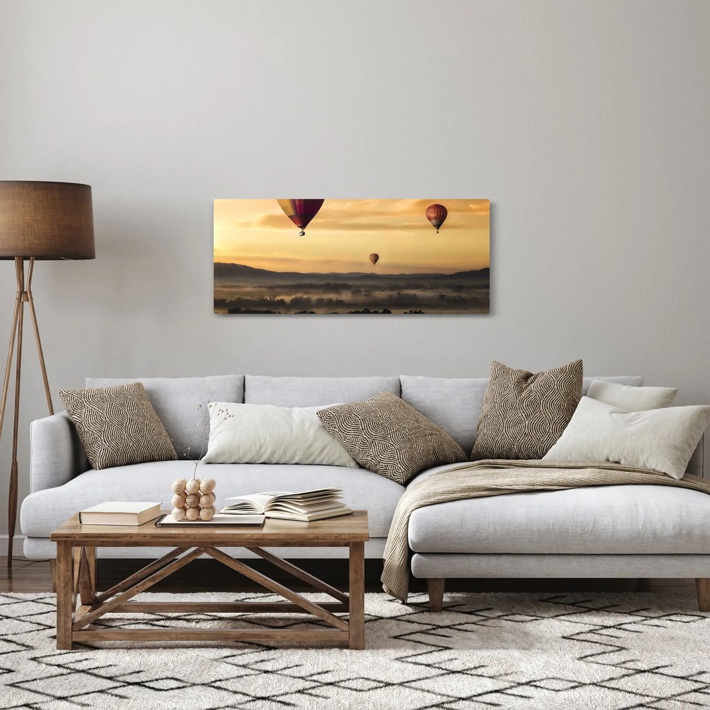 Tablou cu baloane zburând (120x50 cm)