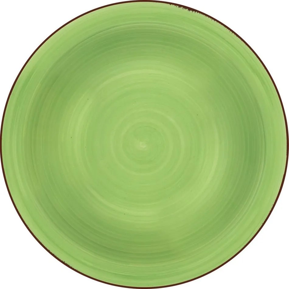 Lamart LT9097 Farfurie adâncă din ceramică Happy,diametru 21,5 cm, verde