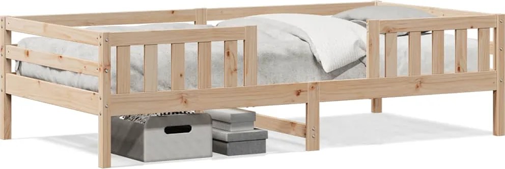 vidaXL Cadru de pat fără saltea, 75x190 cm, lemn masiv de pin