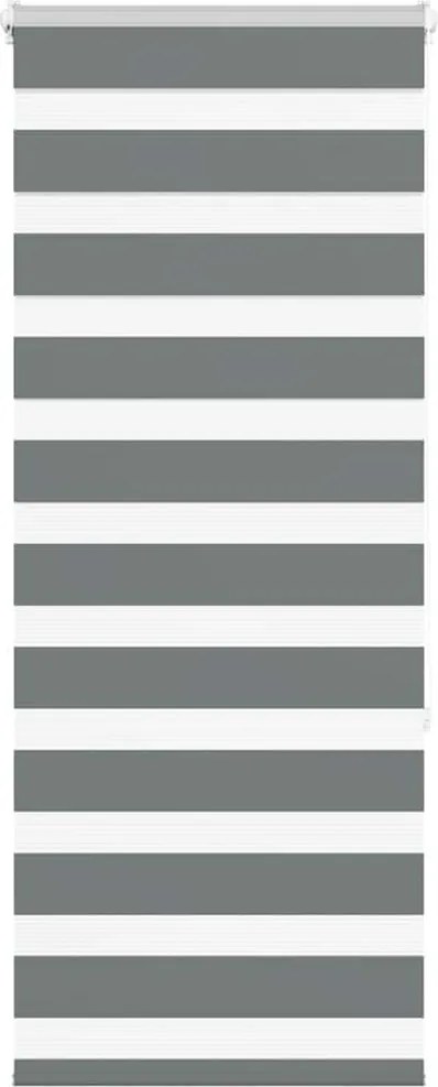 vidaXL Jaluzea tip zebra gri închis lățime țesătură 50,9 cm poliester
