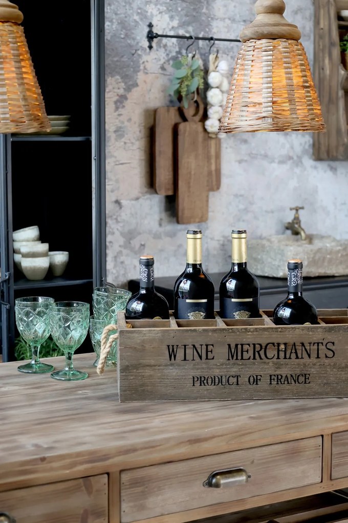 Cutie cu 10 compartimente din lemn de pin, "Wine Merchants"