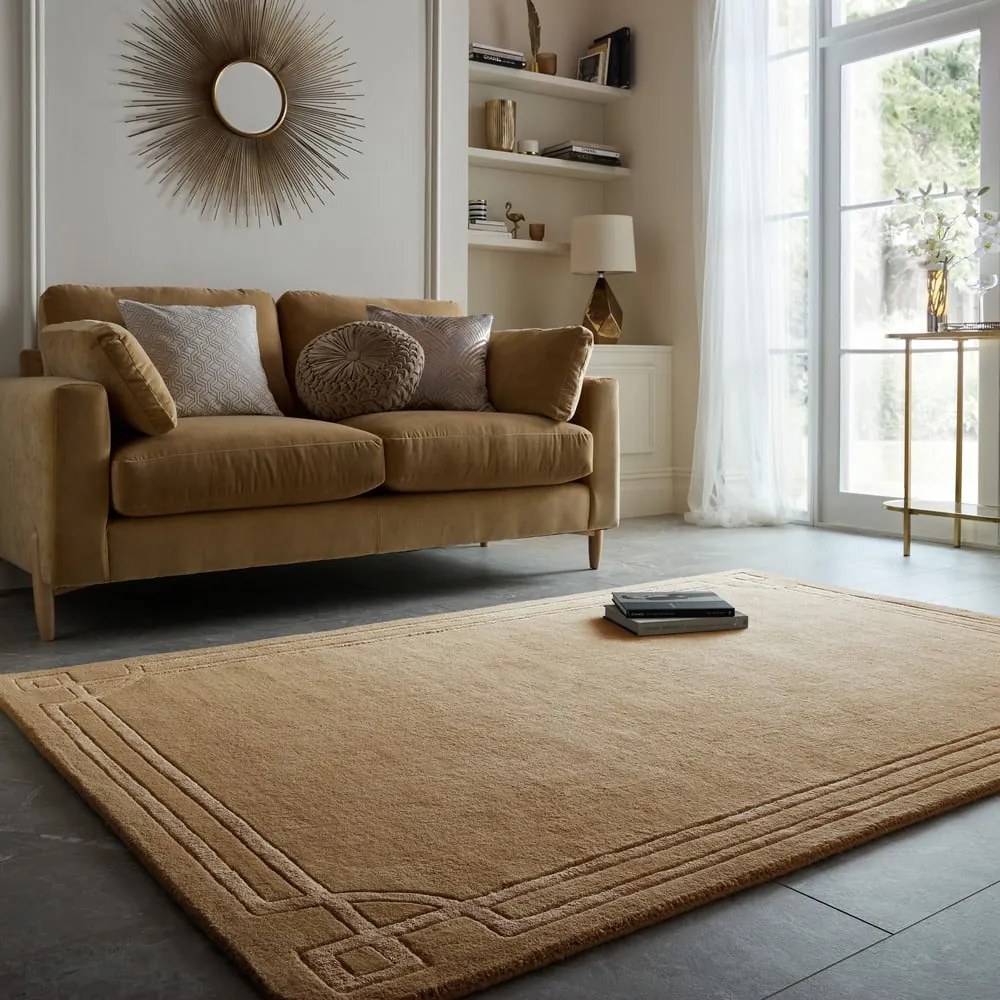 Covor teracotă țesut manual din lână 200x290 cm Gatsby – Flair Rugs