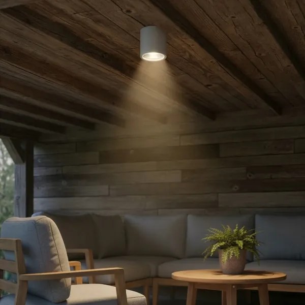 Ideal Lux - Spot exterior GUN, 1xGU10/28W/230V, Ø 11 cm, IP55, gri