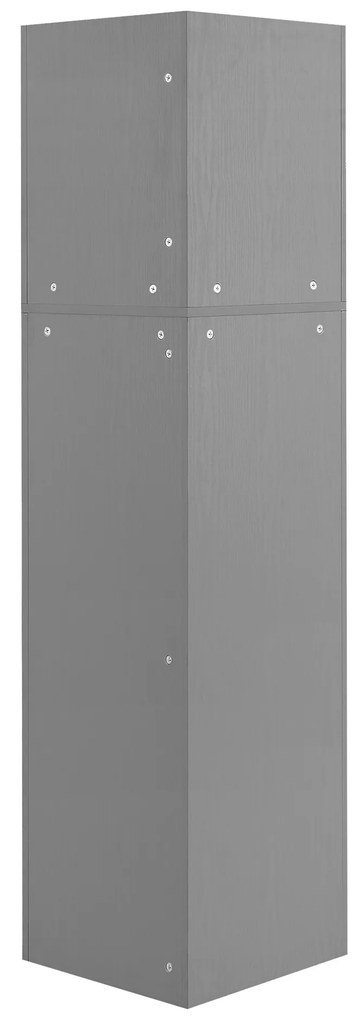 Dulap de baie colțar cu două rafturi, Gri | Aosom Romania